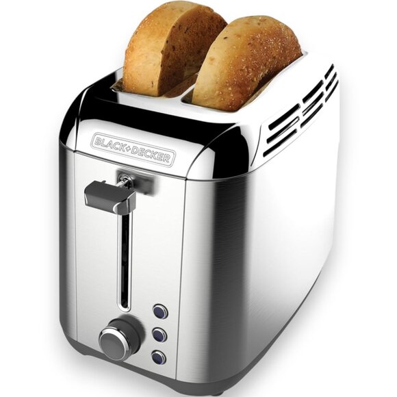 BLACK+DECKER Toaster -Rapid Toast- 2-Slice- Stainless Steel-NEW IN BOX - Picture 3 of 11